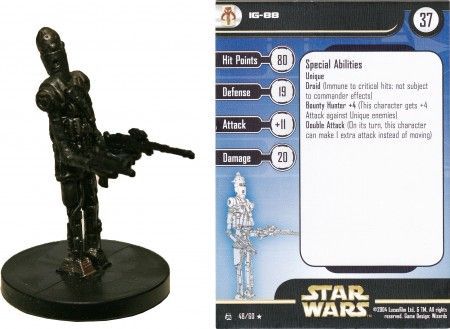 IG 88 48 Rebel Storm Star Wars Miniatures Rare IG 88 48 Rebel Storm Star Wars Miniatures Rare