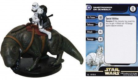 Sandtrooper on Dewback 40 Rebel Storm Star Wars Miniatures Very Rare Sandtrooper on Dewback 40 Rebel Storm Star Wars Miniatures Very Rare