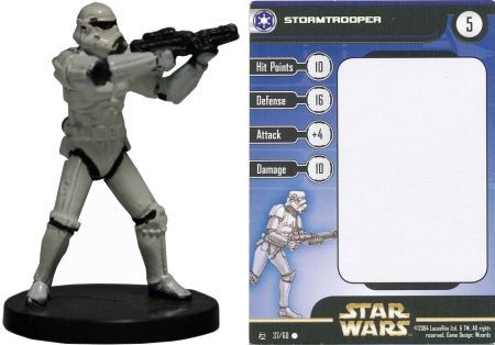 Star Wars Miniatures Rebel Storm HOTH TROOPER #8 NC 