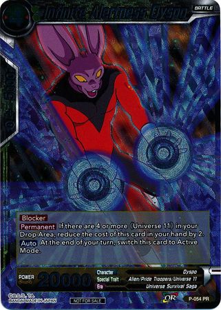 Foil Dragon Ball Super Card Game Infinite Alertness Dyspo P-054 PR 