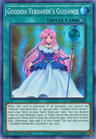 Goddess Verdande's Guidance SHVA-EN009 Super Rare Yu-Gi-Oh Card 1st Edition New