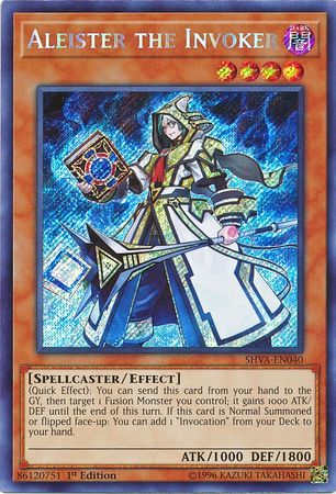 GEIM-EN053 Aleister The Invoker Of Madness Collector's Rare Yugioh Card Marked 