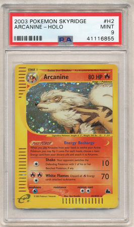 Arcanine H2 H32 PSA Mint 9 Holo Rare Skyridge 6855 Skyridge Singles Arcanine H2 H32 PSA Mint 9 Holo Rare Skyridge 6855 Skyridge Singles