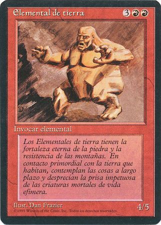 Elemental de tierra Earth Elemental 4th Edition Black Border Spanish Singles Elemental de tierra Earth Elemental 4th Edition Black Border Spanish Singles