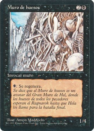 Muro de huesos Wall of Bone 4th Edition Black Border Spanish Singles Muro de huesos Wall of Bone 4th Edition Black Border Spanish Singles