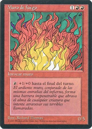 Muro de fuego Wall of Fire 4th Edition Black Border Spanish Singles Muro de fuego Wall of Fire 4th Edition Black Border Spanish Singles