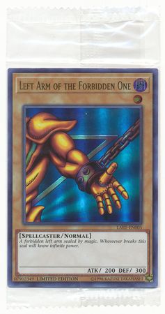 Left Arm of the Forbidden One LART EN005 Ultra Rare Sealed Yu Gi Oh Sealed Product Left Arm of the Forbidden One LART EN005 Ultra Rare Sealed Yu Gi Oh Sealed Product