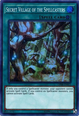 Secret Village of the Spellcasters OP08 EN011 Super Rare OTS Tournament Pack 8 OP08 Secret Village of the Spellcasters OP08 EN011 Super Rare OTS Tournament Pack 8 OP08