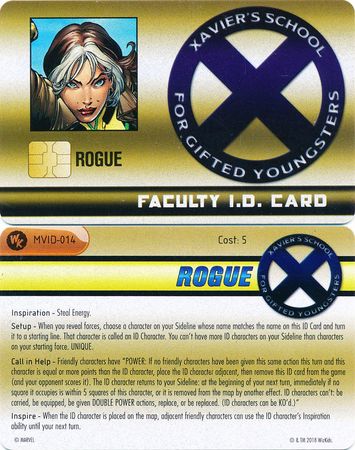 Rogue MVID 014 Limited Edition ID Card 2018 Convention Exclusive Heroclix 2018 Convention Exclusives Rogue MVID 014 Limited Edition ID Card 2018 Convention Exclusive Heroclix 2018 Convention Exclusives