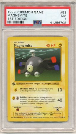 Magnemite - 53/102 - NM 7 - Common 1st Edition (Base Set) 6708