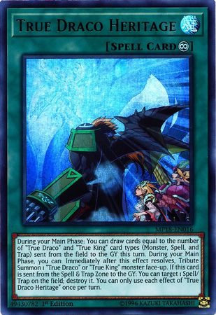 True Draco Heritage MP18 EN016 Ultra Rare 1st Edition True Draco Heritage MP18 EN016 Ultra Rare 1st Edition