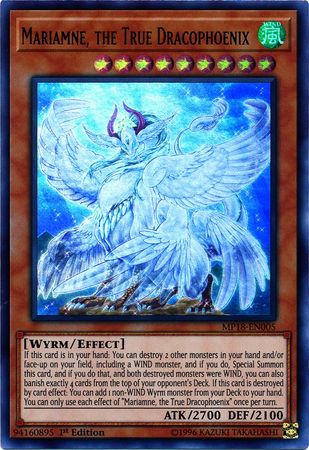 Mariamne the True Dracophoenix MP18 EN005 Ultra Rare 1st Edition Mariamne the True Dracophoenix MP18 EN005 Ultra Rare 1st Edition