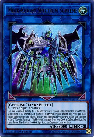 Mekk Knight Spectrum Supreme MP18 EN201 Ultra Rare 1st Edition Mekk Knight Spectrum Supreme MP18 EN201 Ultra Rare 1st Edition