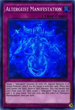 Altergeist Manifestation MP18 EN216 Super Rare 1st Edition Altergeist Manifestation MP18 EN216 Super Rare 1st Edition