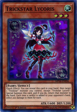 Trickstar Lycoris MP18 EN036 Super Rare 1st Edition Trickstar Lycoris MP18 EN036 Super Rare 1st Edition