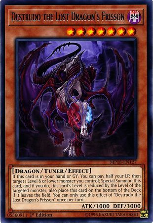 Destrudo the Lost Dragon s Frisson MP18 EN127 Rare 1st Edition Destrudo the Lost Dragon s Frisson MP18 EN127 Rare 1st Edition