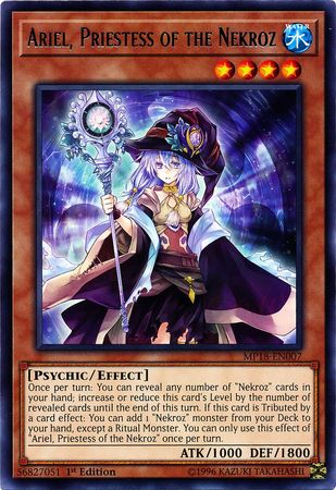 Ariel Priestess of the Nekroz MP18 EN007 Rare 1st Edition 2018 Mega Tins Singles Ariel Priestess of the Nekroz MP18 EN007 Rare 1st Edition 2018 Mega Tins Singles