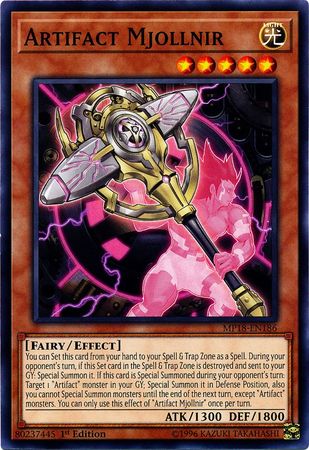 Artifact Mjollnir MP18 EN186 Common 1st Edition 2018 Mega Tins Singles Artifact Mjollnir MP18 EN186 Common 1st Edition 2018 Mega Tins Singles