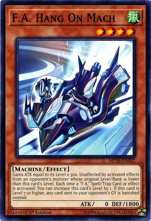 F A Hang On Mach MP18 EN092 Common 1st Edition 2018 Mega Tins Singles F A Hang On Mach MP18 EN092 Common 1st Edition 2018 Mega Tins Singles