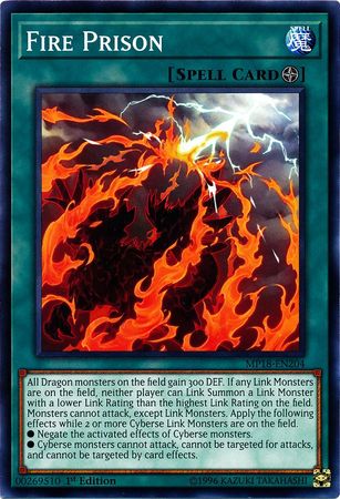Fire Prison MP18 EN204 Common 1st Edition 2018 Mega Tins Singles Fire Prison MP18 EN204 Common 1st Edition 2018 Mega Tins Singles