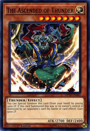 The Ascended of Thunder MP18 EN060 Common 1st Edition The Ascended of Thunder MP18 EN060 Common 1st Edition