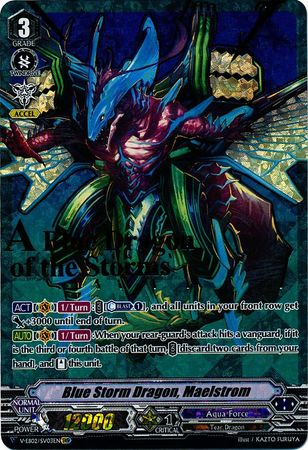 Blue Storm Dragon Maelstrom V EB02 SV03 Special Vanguard Rare SVR V Extra Booster 2 Champions of the Asia Circuit Singles Blue Storm Dragon Maelstrom V EB02 SV03 Special Vanguard Rare SVR V Extra Booster 2 Champions of the Asia Circuit Singles