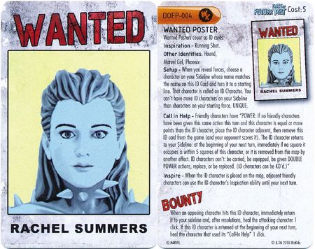 Rachel Summers Wanted Poster DOFP 004 Limited Edition ID Card Heroclix WizKids Promos Rachel Summers Wanted Poster DOFP 004 Limited Edition ID Card Heroclix WizKids Promos