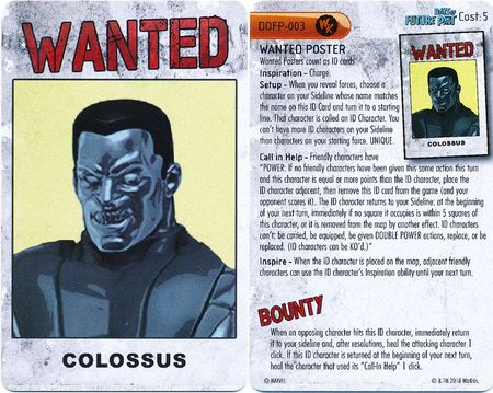 Colossus Wanted Poster DOFP 003 Limited Edition ID Card Heroclix WizKids Promos Colossus Wanted Poster DOFP 003 Limited Edition ID Card Heroclix WizKids Promos