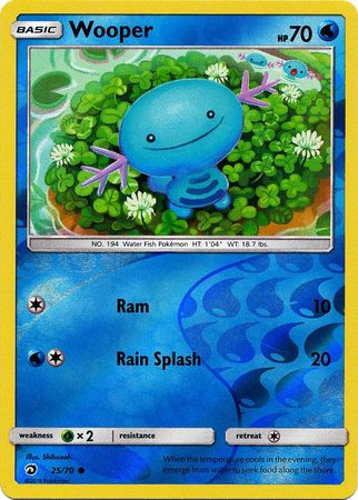 Wooper 25 70 Common Reverse Holo Sun Moon Dragon Majesty Reverse Holo Singles Wooper 25 70 Common Reverse Holo Sun Moon Dragon Majesty Reverse Holo Singles