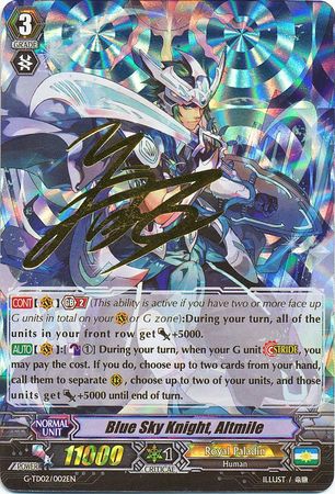 Blue Sky Knight Altmile G TD02 002EN Stamped Promo Blue Sky Knight Altmile G TD02 002EN Stamped Promo
