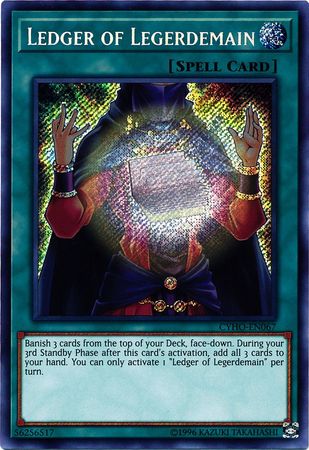 Ledger of Legerdemain CYHO EN067 Secret Rare Unlimited Cybernetic Horizon Unlimited Singles Ledger of Legerdemain CYHO EN067 Secret Rare Unlimited Cybernetic Horizon Unlimited Singles