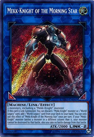 Mekk Knight of the Morning Star CYHO EN045 Secret Rare Unlimited Mekk Knight of the Morning Star CYHO EN045 Secret Rare Unlimited