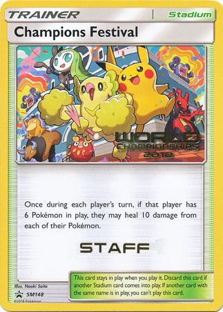 Champions Festival SM148 Staff Worlds 18 Promo Pokemon Sun Moon Promos Champions Festival SM148 Staff Worlds 18 Promo Pokemon Sun Moon Promos
