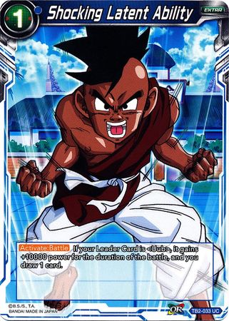 Shocking Latent Ability TB2 033 Uncommon World Martial Arts Tournament Non Foil Singles Shocking Latent Ability TB2 033 Uncommon World Martial Arts Tournament Non Foil Singles