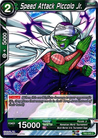Speed Attack Piccolo Jr TB2 040 Common Speed Attack Piccolo Jr TB2 040 Common