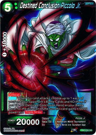 Destined Conclusion Piccolo Jr TB2 039 Super Rare World Martial Arts Tournament Foil Singles Destined Conclusion Piccolo Jr TB2 039 Super Rare World Martial Arts Tournament Foil Singles