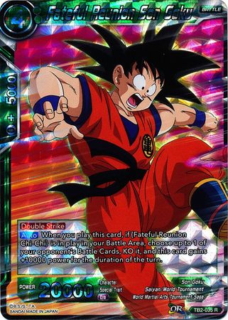 Fateful Reunion Son Goku TB2 035 Rare World Martial Arts Tournament Foil Singles Fateful Reunion Son Goku TB2 035 Rare World Martial Arts Tournament Foil Singles