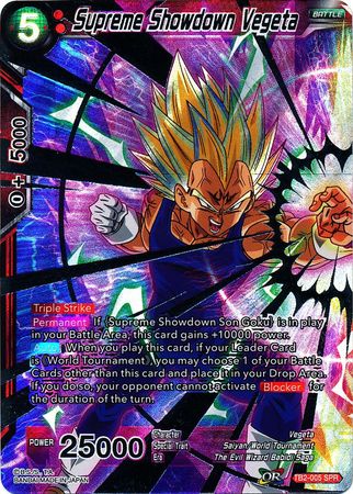 Supreme Showdown Vegeta *Near Mint* Dragon Ball Super Card Game TB2-005 SR 