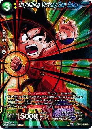 Unyielding Victory Son Goku TB2 051 Super Rare World Martial Arts Tournament Foil Singles Unyielding Victory Son Goku TB2 051 Super Rare World Martial Arts Tournament Foil Singles