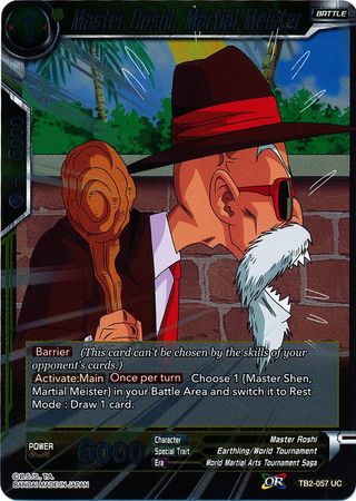 Master Roshi Martial Meister TB2 057 Foil Uncommon Master Roshi Martial Meister TB2 057 Foil Uncommon