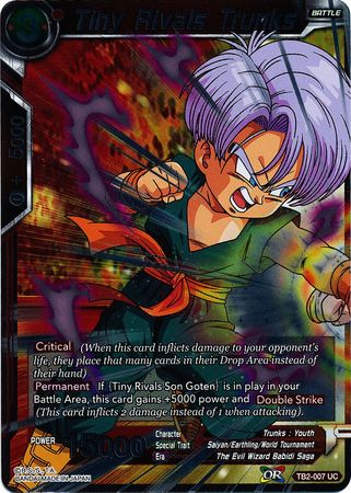 Tiny Rivals Trunks TB2 007 Foil Uncommon World Martial Arts Tournament Foil Singles Tiny Rivals Trunks TB2 007 Foil Uncommon World Martial Arts Tournament Foil Singles