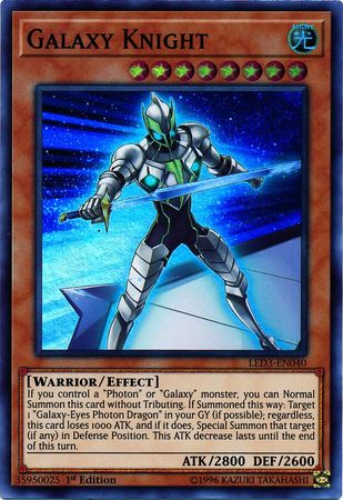 Galaxy Knight LED3 EN040 Super Rare 1st Edition Galaxy Knight LED3 EN040 Super Rare 1st Edition