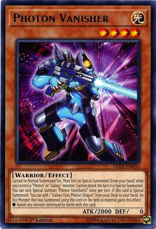 Photon Vanisher LED3 EN035 Rare 1st Edition Photon Vanisher LED3 EN035 Rare 1st Edition