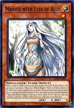 Maiden with Eyes of Blue LED3 EN008 Common 1st Edition Legendary Duelists White Dragon Abyss Singles Maiden with Eyes of Blue LED3 EN008 Common 1st Edition Legendary Duelists White Dragon Abyss Singles