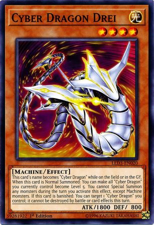 Cyber Dragon Drei LED3 EN020 Common 1st Edition Legendary Duelists White Dragon Abyss Singles Cyber Dragon Drei LED3 EN020 Common 1st Edition Legendary Duelists White Dragon Abyss Singles