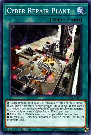 Cyber Repair Plant LED3 EN021 Common 1st Edition Legendary Duelists White Dragon Abyss Singles Cyber Repair Plant LED3 EN021 Common 1st Edition Legendary Duelists White Dragon Abyss Singles