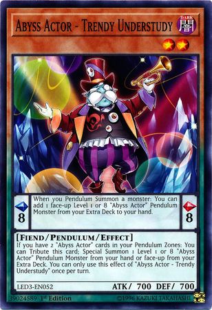 Abyss Actor Trendy Understudy LED3 EN052 Common 1st Edition Legendary Duelists White Dragon Abyss Singles Abyss Actor Trendy Understudy LED3 EN052 Common 1st Edition Legendary Duelists White Dragon Abyss Singles