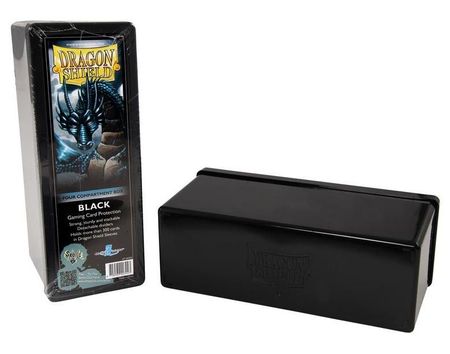 Dragon Shield Opaque Black 4 Compartment Deck Box AT 20102 Deck Boxes Gaming Storage Dragon Shield Opaque Black 4 Compartment Deck Box AT 20102 Deck Boxes Gaming Storage