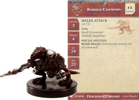 D&D Dungeons & Dragons Angelfire Kobold Soldier with card 44/60