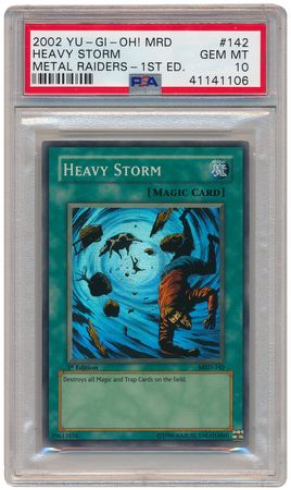 Heavy Storm MRD 142 PSA Gem Mint 10 Super Rare 1st Edition MRD 1106 Metal Raiders MRD Singles Heavy Storm MRD 142 PSA Gem Mint 10 Super Rare 1st Edition MRD 1106 Metal Raiders MRD Singles